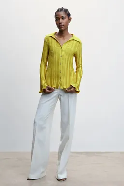 Camisa fruncida estampada de Mango en Camisas para argentina