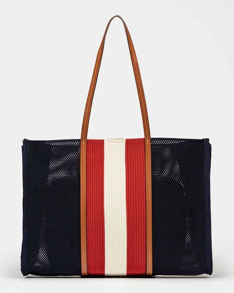 Bolso de lona a rayas en colores naturales para uso diario de Prüne en Bolsos y Carteras para argentina