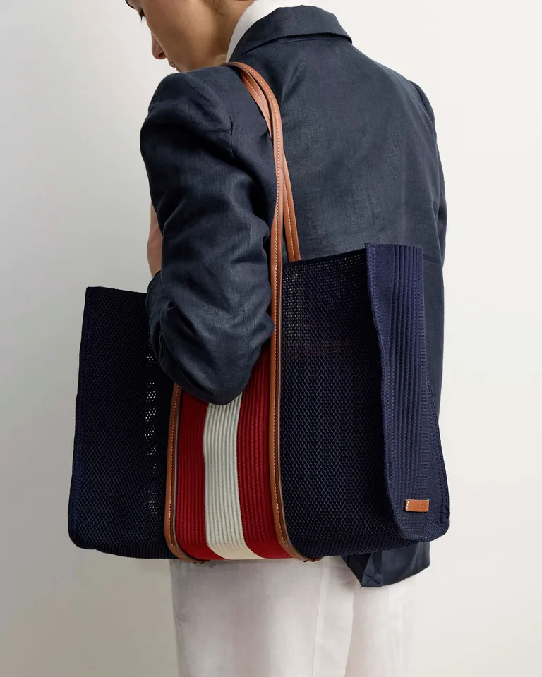 Bolso de lona a rayas en colores naturales para uso diario de Prüne en Bolsos y Carteras para argentina