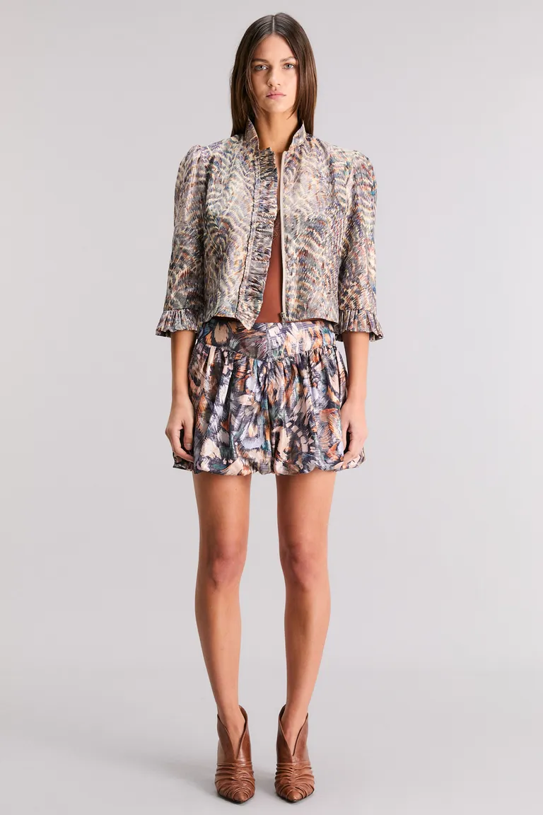 Minifalda estilo globo con elegante estampado para un look moderno y versátil de Kosiuko en Faldas para argentina