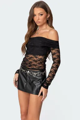 Top encaje transparente elysia de Edikted en Tops para argentina