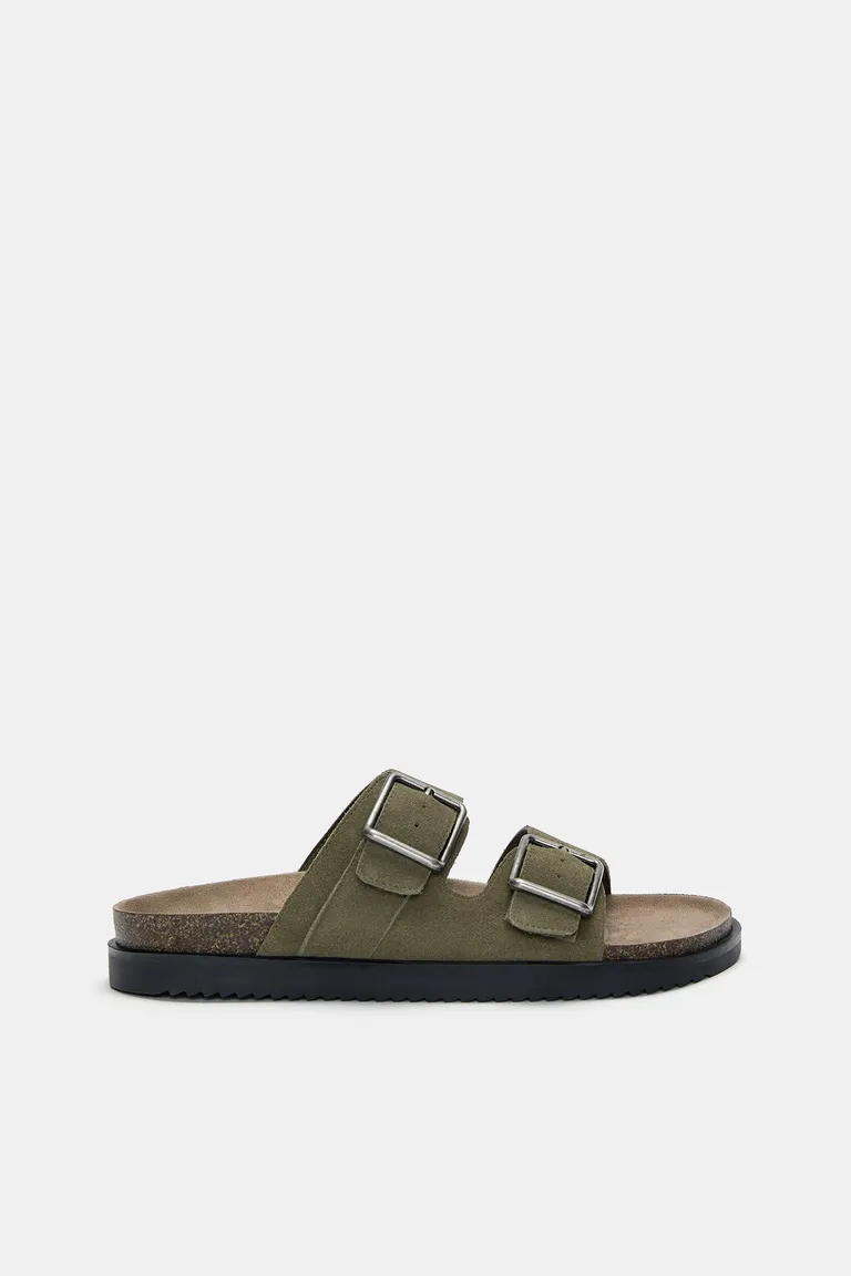 Sandalias planas hebilla cuero de Pull&Bear en Sandalias y Ojotas para argentina