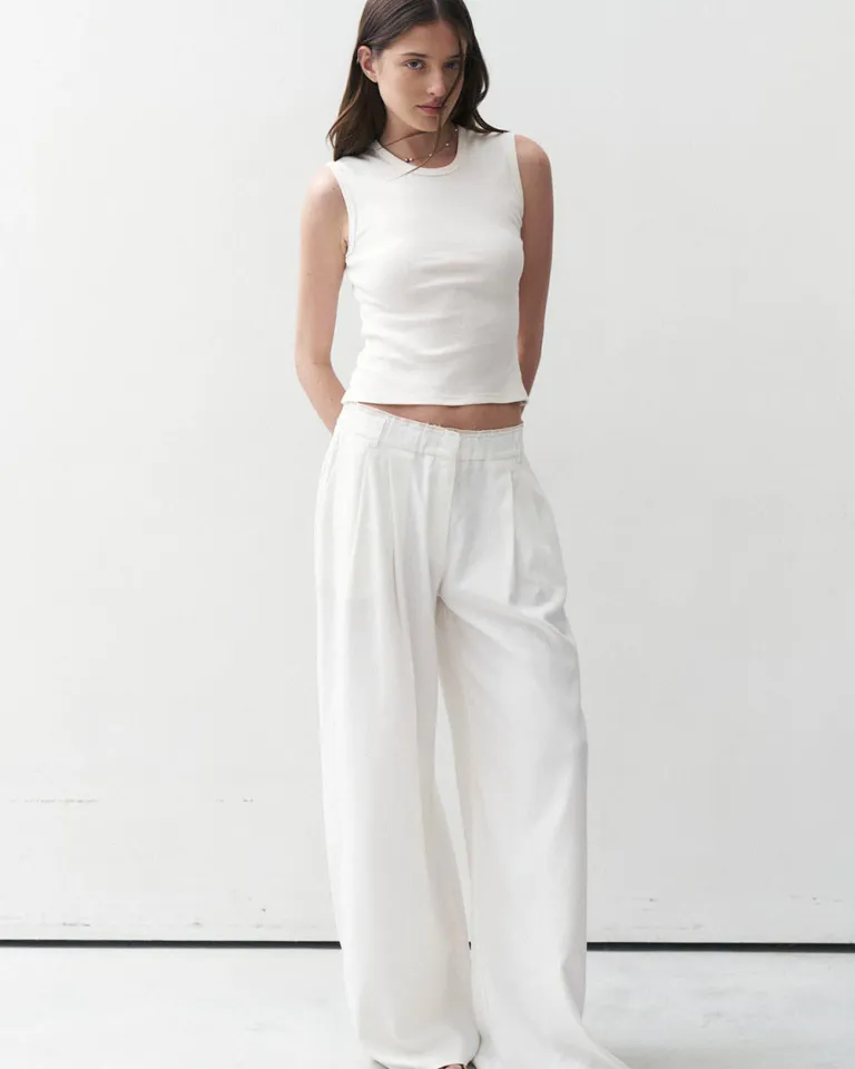 Top básico de tela jersey en color blanco de Sky en Tops para argentina