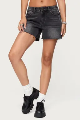 Shorts denim tiro bajo scottie de Edikted en Shorts para argentina