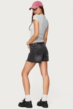 Shorts denim tiro bajo scottie de Edikted en Shorts para argentina