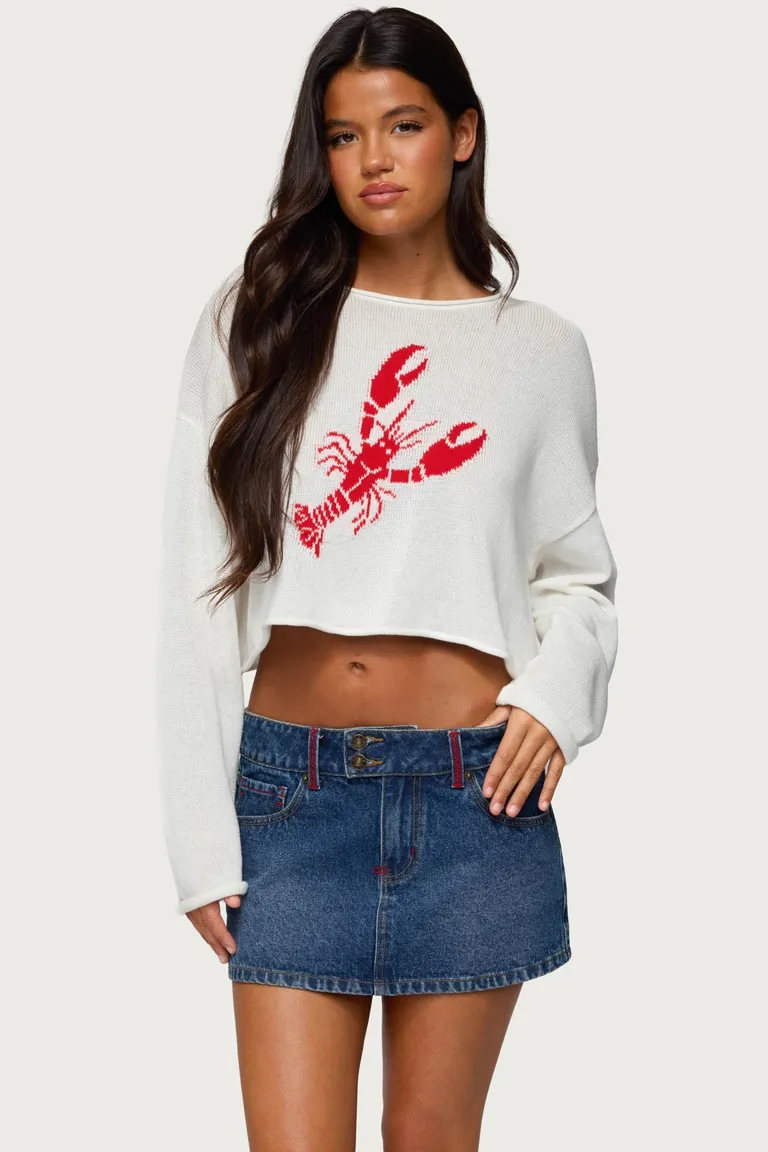 Top tejido oversized lobster babe de Edikted en Tops para argentina