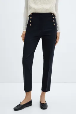 Pantalón crop con botones de Mango en Pantalones para argentina