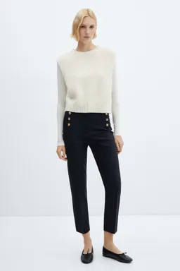 Pantalón crop con botones de Mango en Pantalones para argentina