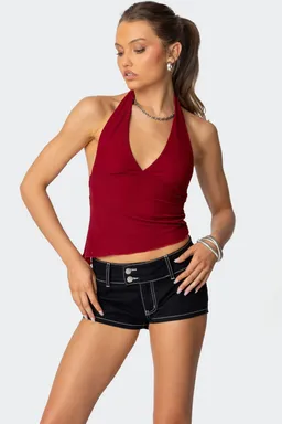 Top halter rhett asimétrico de Edikted en Tops para argentina
