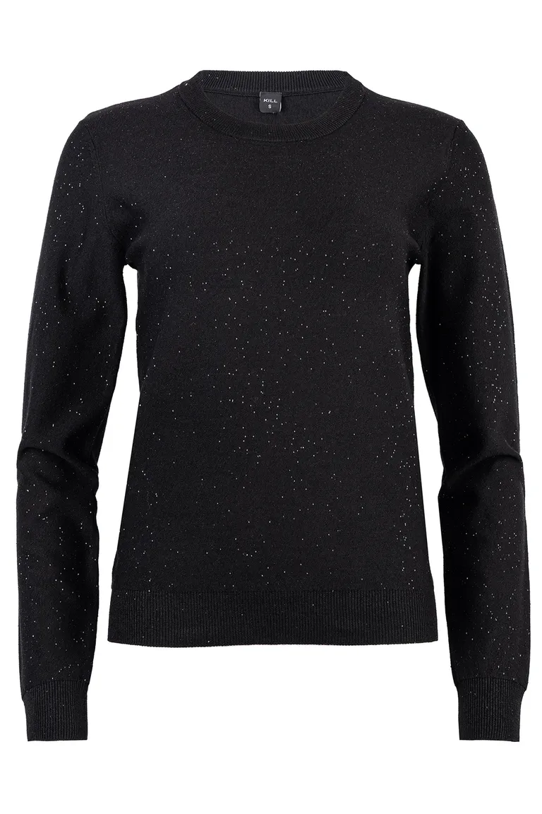 Sweater de punto con cuello redondo y detalle de lentejuelas en el frente de Kill en Buzos y Sweaters para argentina