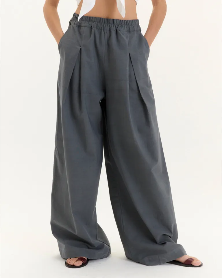 Pantalón ancho de corte relajado en tono rosa pastel de Blue Sheep en Pantalones para argentina