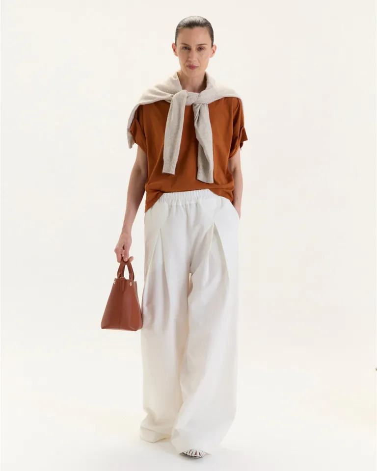 Pantalón ancho de corte relajado en tono rosa pastel de Blue Sheep en Pantalones para argentina