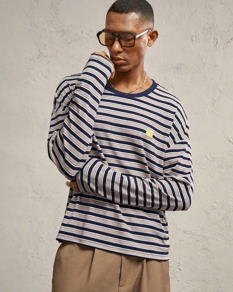 Jersey rayado cuello redondo hombre de Aknotic en Buzos y Sweaters para argentina
