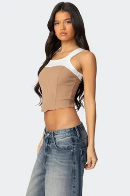 Corset con capas contraste de Edikted en Bodies para argentina