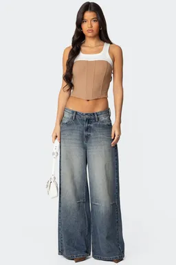 Corset con capas contraste de Edikted en Bodies para argentina