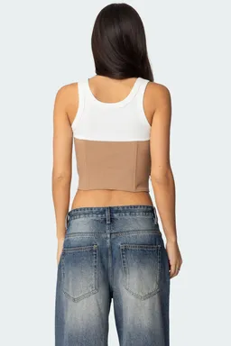 Corset con capas contraste de Edikted en Bodies para argentina