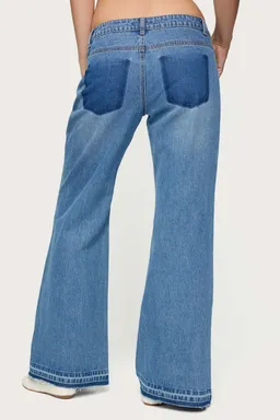 Jeans acampanados tiro bajo nerissa de Edikted en Pantalones para argentina