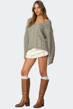 Sweater trenzado oversize inga de Edikted en Buzos y Sweaters para argentina