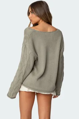 Sweater trenzado oversize inga de Edikted en Buzos y Sweaters para argentina