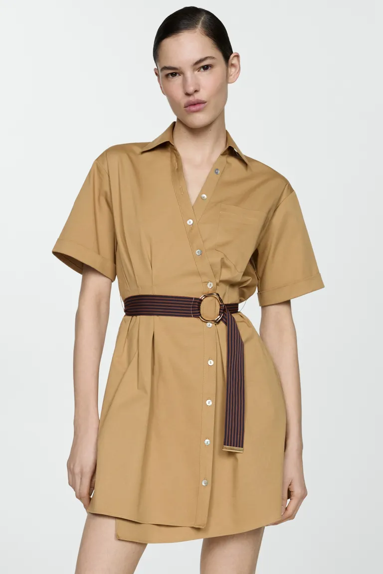 Vestido camisero con cinturón de Mango en Camisas para argentina