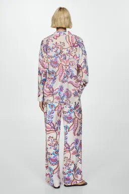 Pantalón recto estampado floral de Mango en Pantalones para argentina