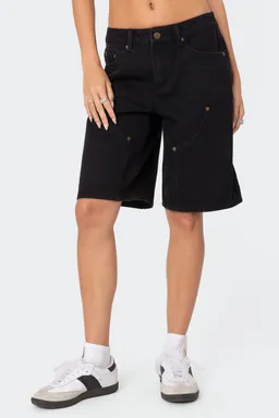 Bermudas jacqui tiro bajo denim de Edikted en Shorts para argentina