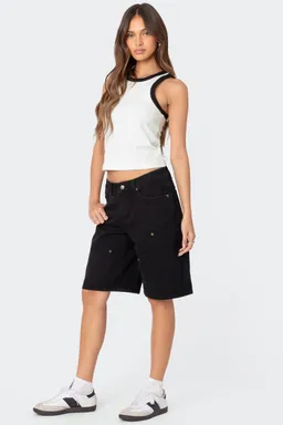 Bermudas jacqui tiro bajo denim de Edikted en Shorts para argentina
