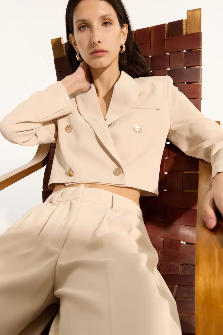 Blazer corto de largo modular, forrado y con bolsillo ojal delantero de Portsaid en Blazers para argentina