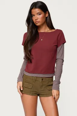 Remera rayada manga larga de Edikted en Remeras para argentina