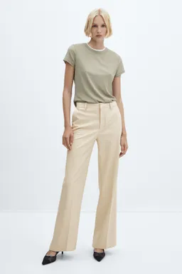 Wideleg efecto cuero de Mango en Pantalones para argentina