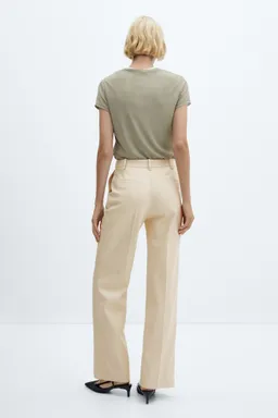Wideleg efecto cuero de Mango en Pantalones para argentina