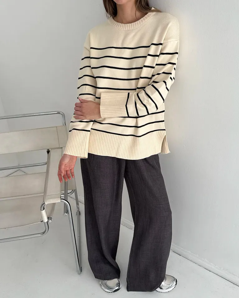 Suéter rayado de tela suave y cómoda para mujer de Sky en Buzos y Sweaters para argentina