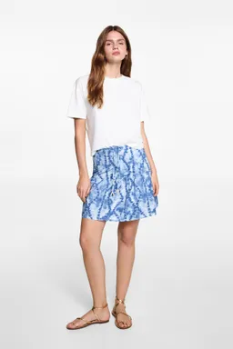 Falda estampada con volantes de Mango Teen en Faldas para argentina