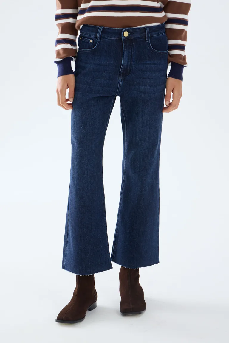 Jean de tiro medio con corte ankle cropped y ajuste en rodilla de Portsaid en Pantalones para argentina