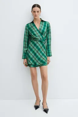 Vestido con lazo cuadros de Mango en Vestidos para argentina