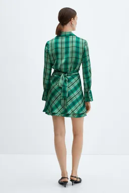 Vestido con lazo cuadros de Mango en Vestidos para argentina