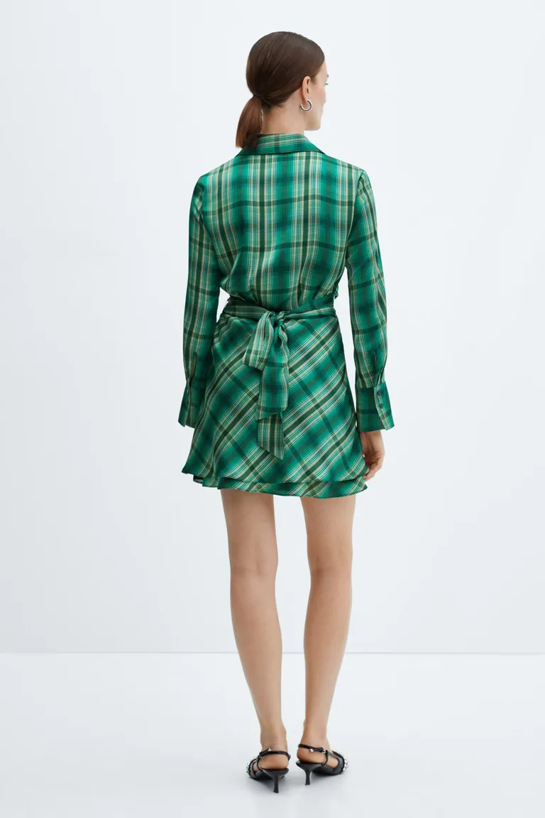 Vestido con lazo cuadros de Mango en Vestidos para argentina