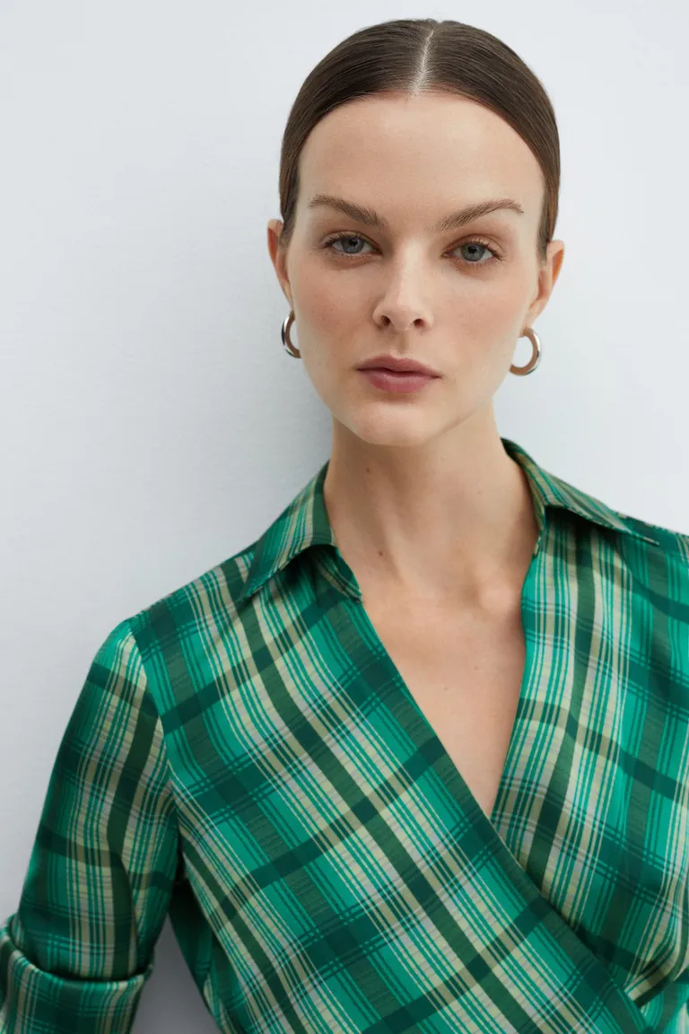 Vestido con lazo cuadros de Mango en Vestidos para argentina