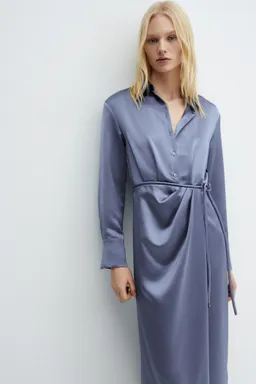 Vestido camisero satinado de Mango en Vestidos para argentina