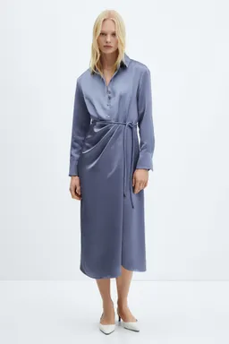 Vestido camisero satinado de Mango en Vestidos para argentina