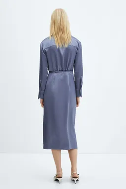 Vestido camisero satinado de Mango en Vestidos para argentina