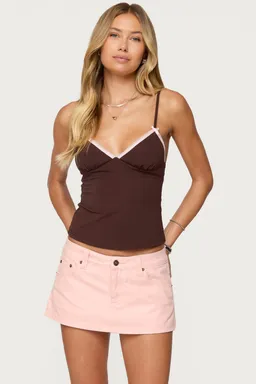 Musculosa ruelle detalle volados de Edikted en Tops para argentina