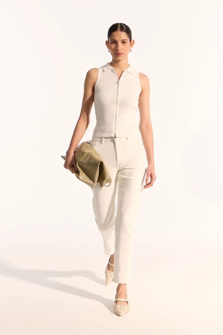 Sweater sin mangas con cierre frontal doble para mujer de Portsaid en Buzos y Sweaters para argentina