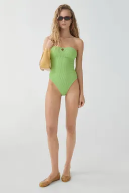 Traje baño strapless textura de Mango en Swimwear y Beachwear para argentina