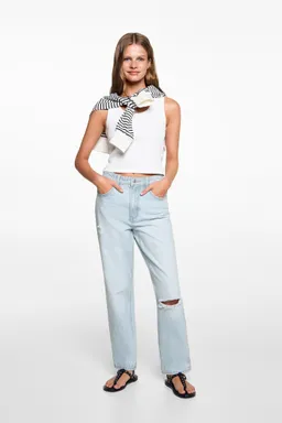Jeans recto roto de Mango Teen en Pantalones para argentina