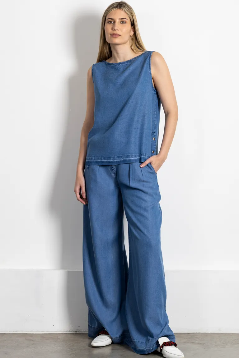 Blusa musculosa en tencel con abertura lateral de Kill en Blusas para argentina