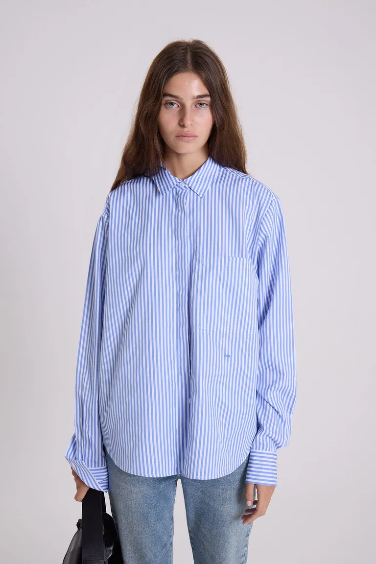 Camisa de algodón rayado de corte regular para mujer de Maria Cher en Camisas para argentina