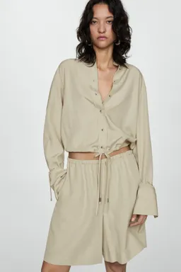 Camisa lyocell con lazo de Mango en Camisas para argentina