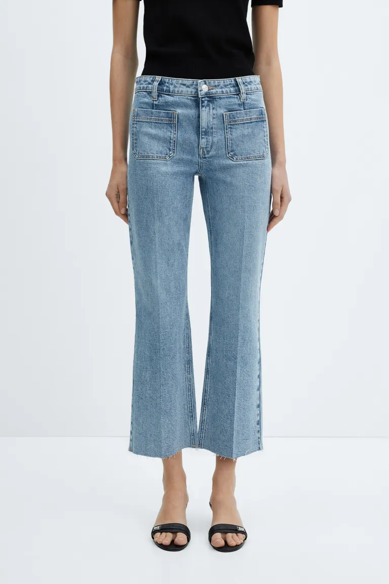 Jeans flare crop bolsillos de Mango en Pantalones para argentina
