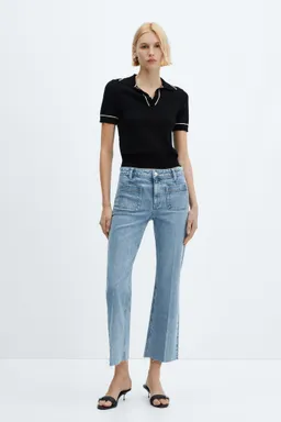 Jeans flare crop bolsillos de Mango en Pantalones para argentina